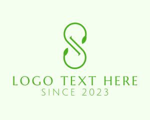 Organic Product - Green Vine Letter S logo design