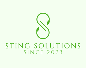 Green Vine Letter S logo design