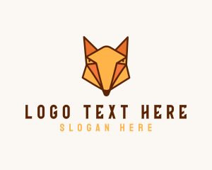 Game Streamer - Geometric Fox Animal logo design