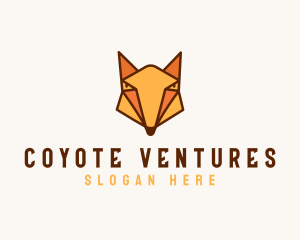 Geometric Fox Animal logo design