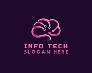 Information - Digital Brain Technology logo design