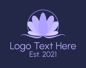 Lotus - Natural Lavender Flower logo design