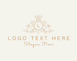 Ornamental Victorian Crown Vines Logo