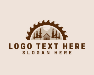 Timber - Cabin Forest Logging logo design