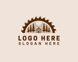 Cabin Forest Logging Logo