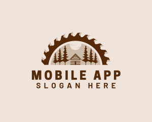 Cabin Forest Logging Logo