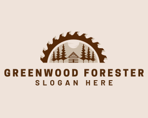 Cabin Forest Logging logo design