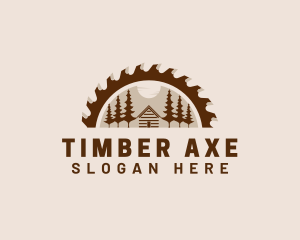 Cabin Forest Logging logo design