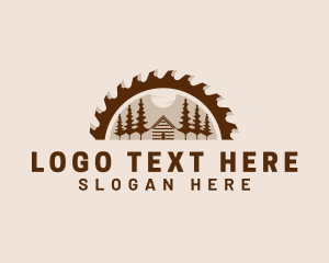 Cabin Forest Logging Logo