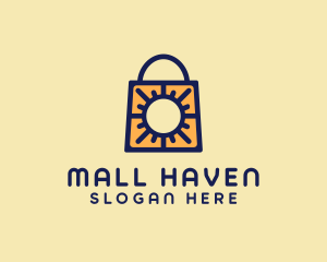 Sun Shopping Bag logo design