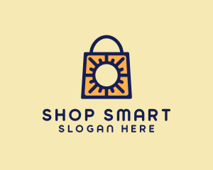 Sun Shopping Bag logo design