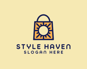 Sun Shopping Bag logo design