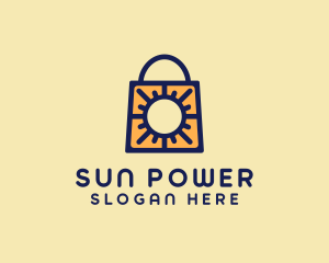 Sun Shopping Bag logo design