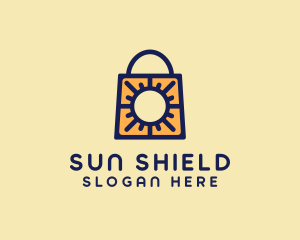 Sun Shopping Bag logo design