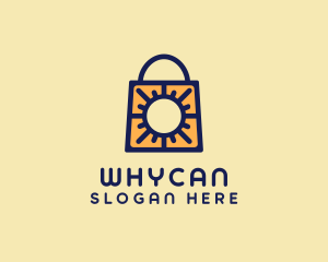 Discount - Sun Shopping Bag logo design