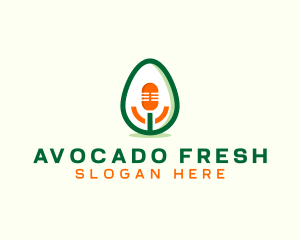 Avocado - Avocado Mic Podcast logo design