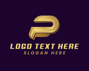 Hook - Metal Fabrication Letter P logo design