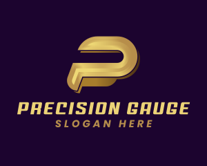 Metal Fabrication Letter P logo design