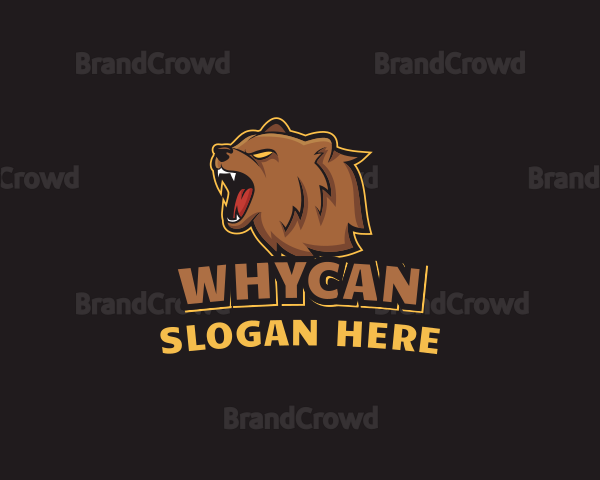 Gamer Grizzly Bear Logo