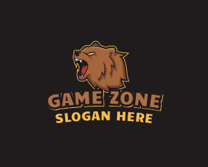 Gamer Grizzly Bear logo design