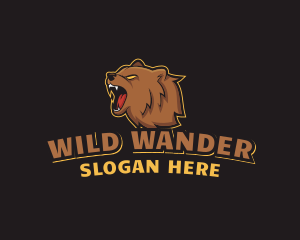 Gamer Grizzly Bear logo design