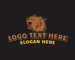 Character - Gamer Grizzly Bear logo design