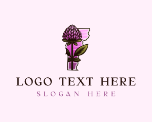 Map - Vermont Nature Flower logo design