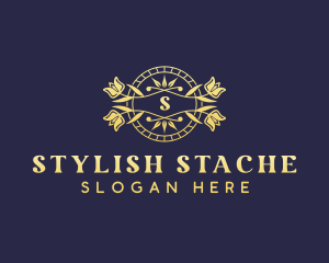 Stylish Floral Salon logo design