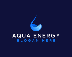 Hydropower - Droplet Fluid Water logo design