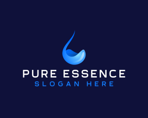 Purification - Droplet Fluid Water logo design