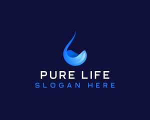 Alkaline - Droplet Fluid Water logo design