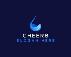 Fresh - Droplet Fluid Water logo design