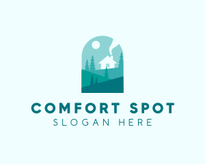 Campsite Forest Cabin  logo design