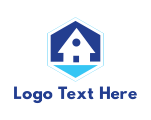Blue House - Blue Beach House logo design