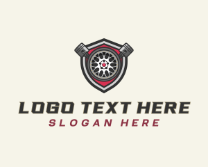 Garage - Mechanical Piston Wheel logo design