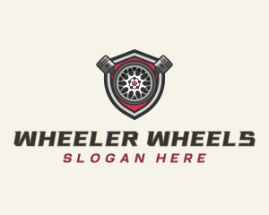 Mechanical Piston Wheel  logo design