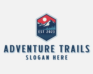Trekking - Mountain Outdoor Trekking logo design