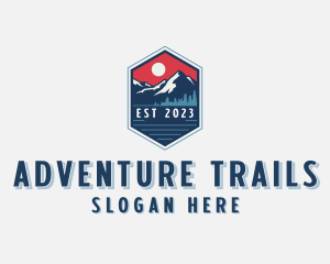 Mountain Outdoor Trekking logo design