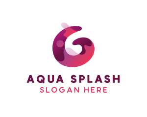 Wet - Purple Letter G Splash logo design