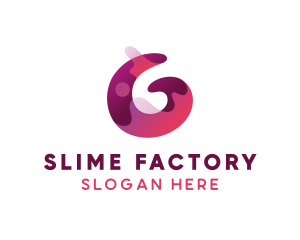 Slime - Purple Letter G Splash logo design