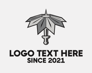 Weapon - Umbrella Sword Weapon logo design