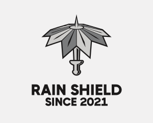 Umbrella Sword Weapon logo design