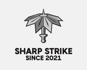 Weapon - Umbrella Sword Weapon logo design