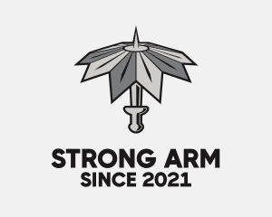 Arm - Umbrella Sword Weapon logo design
