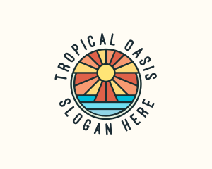 Paradise - Island Summer Paradise logo design