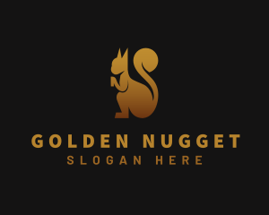 Golden Squirrel Animal logo design