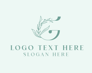 Green Leaf Letter G logo design