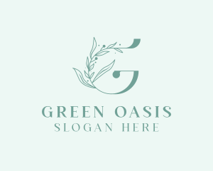 Green Leaf Letter G logo design