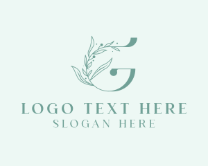 Salon - Green Leaf Letter G logo design