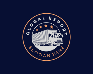 Export - Cargo Logistics Truck logo design